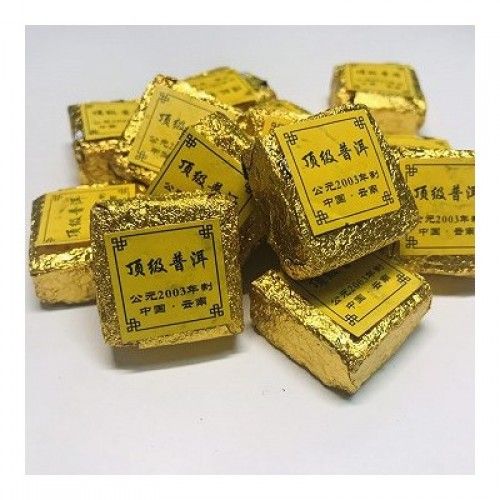 Chinese Shu Puer tea "Golden Square" 1 pc (order 5 pcs)